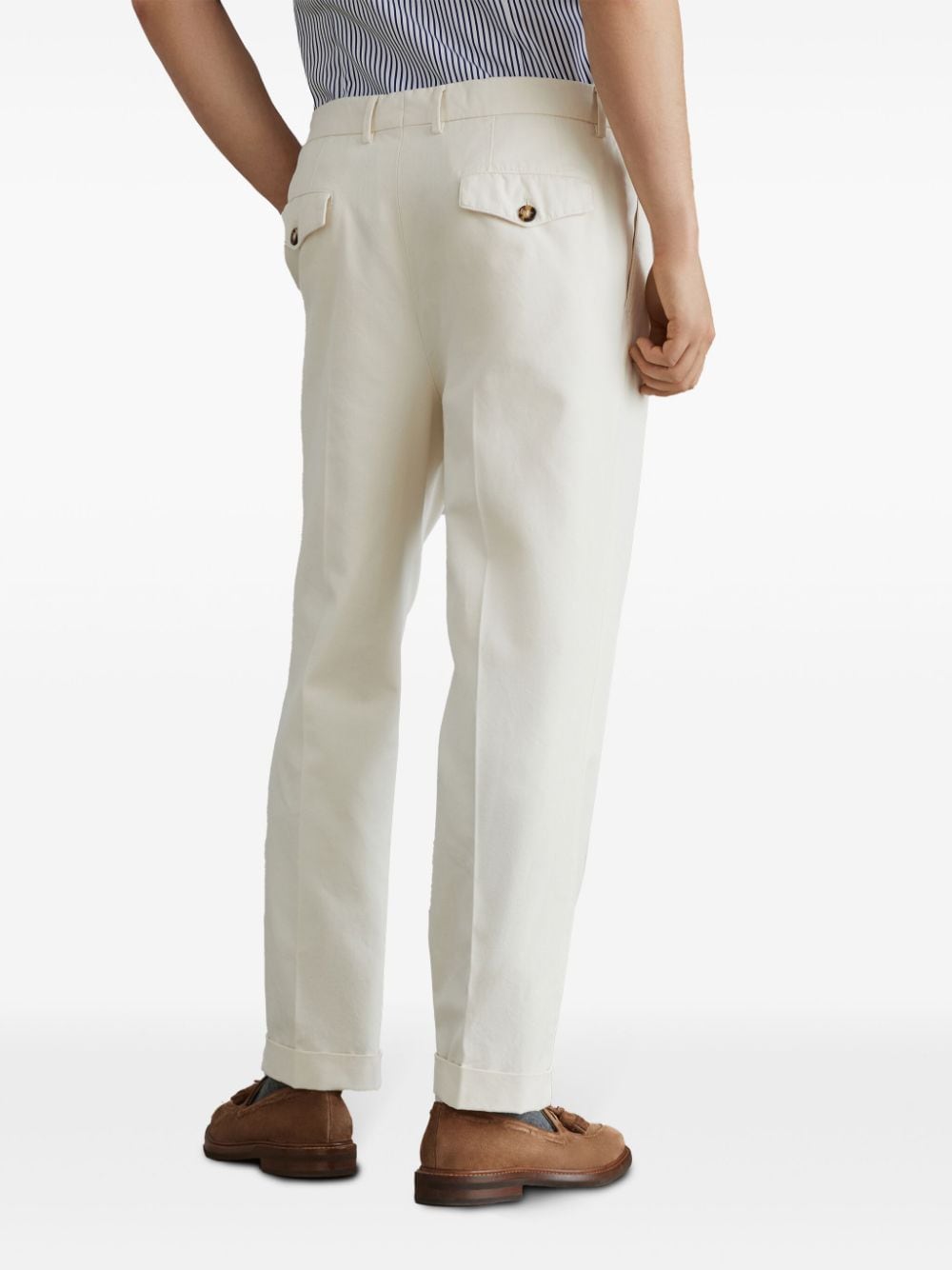 Double darts cotton trousers