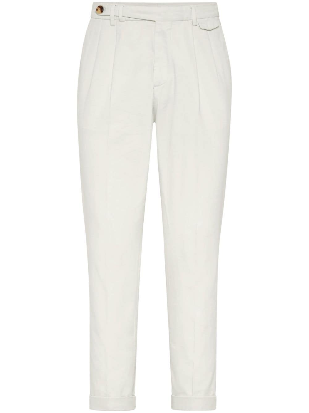 Double darts cotton trousers