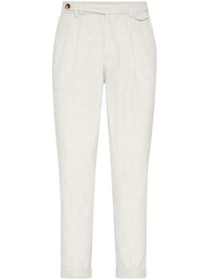 Double darts cotton trousers