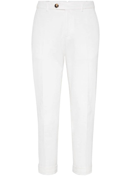 Cotton gabardine trousers