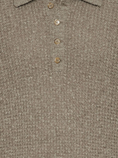 Cashmere and wool knitted polo