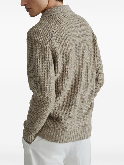 Cashmere and wool knitted polo