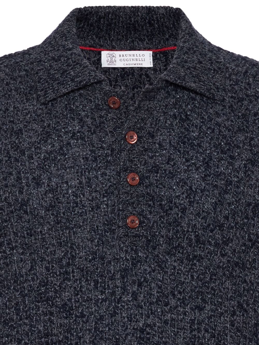 Cashmere and wool knitted polo