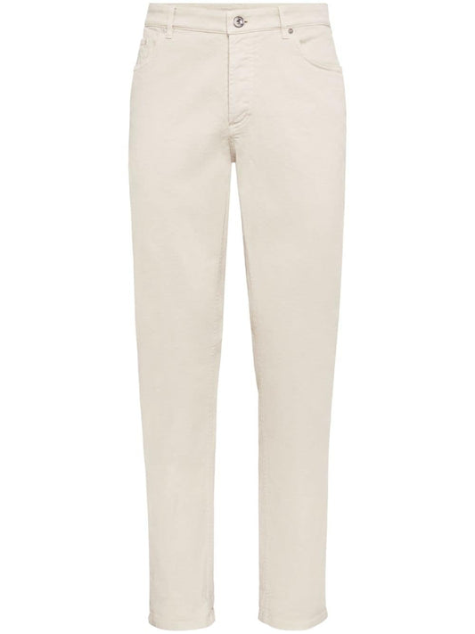 Denim cotton trousers