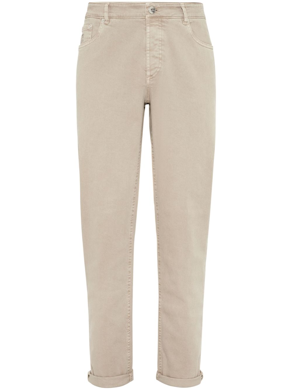 Denim cotton trousers