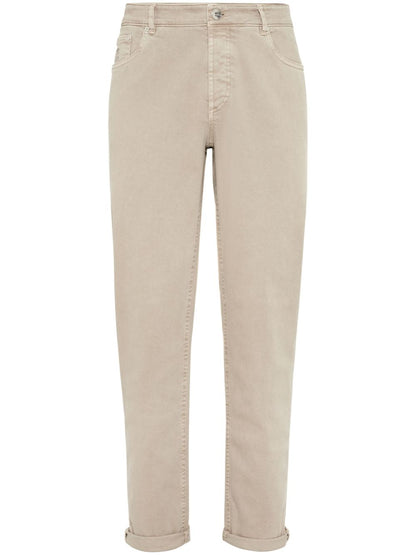 Denim cotton trousers