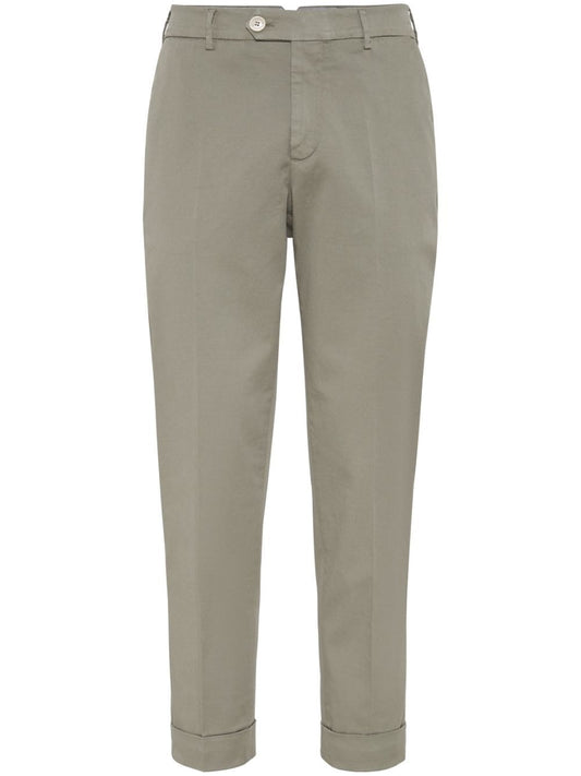 Gabardine cotton trousers