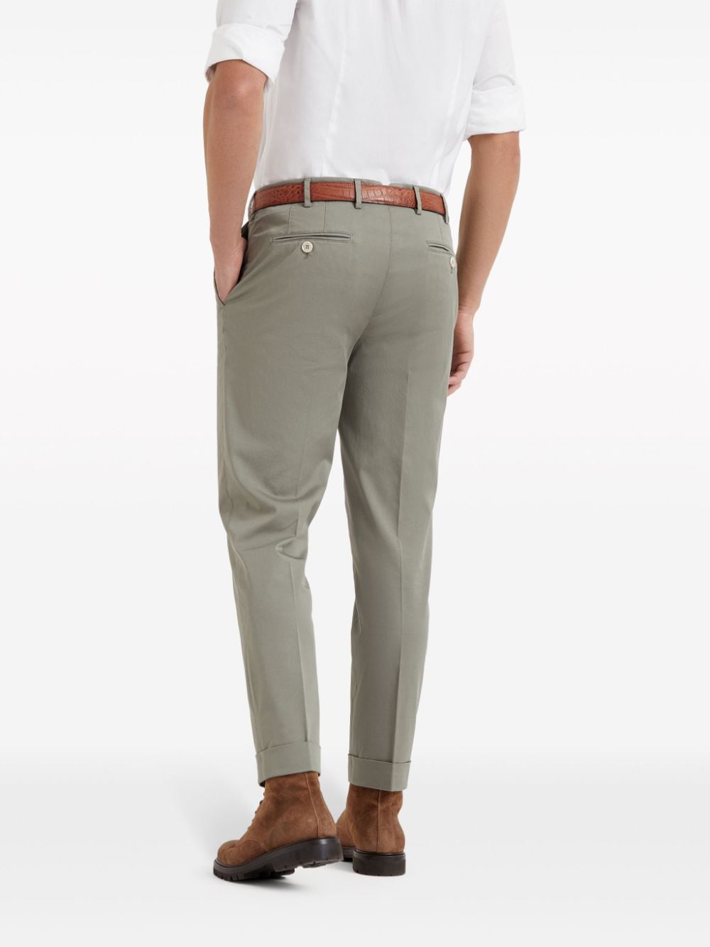 Gabardine cotton trousers