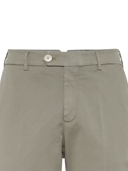 Gabardine cotton trousers