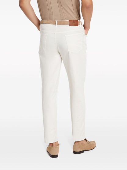 Gabardine cotton trousers