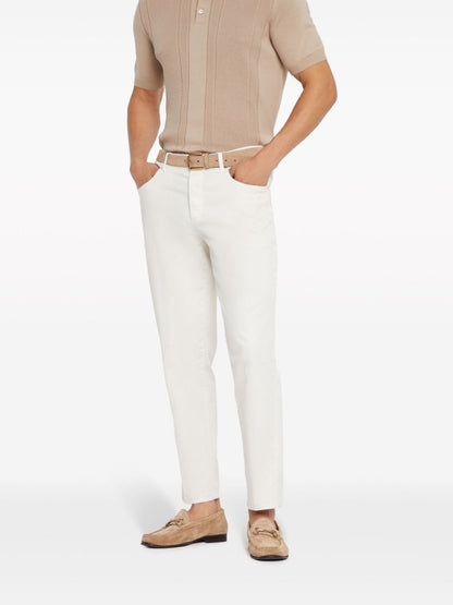 Gabardine cotton trousers