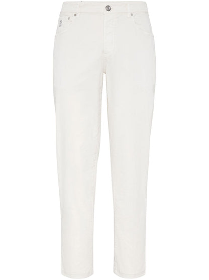 Gabardine cotton trousers