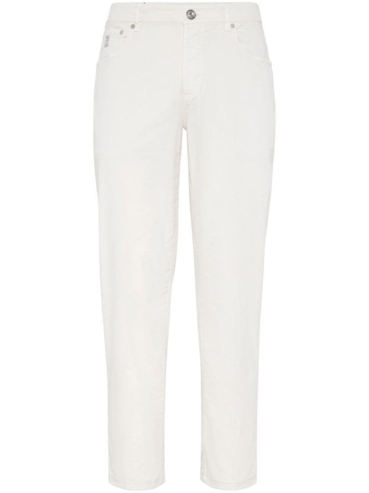 Gabardine cotton trousers