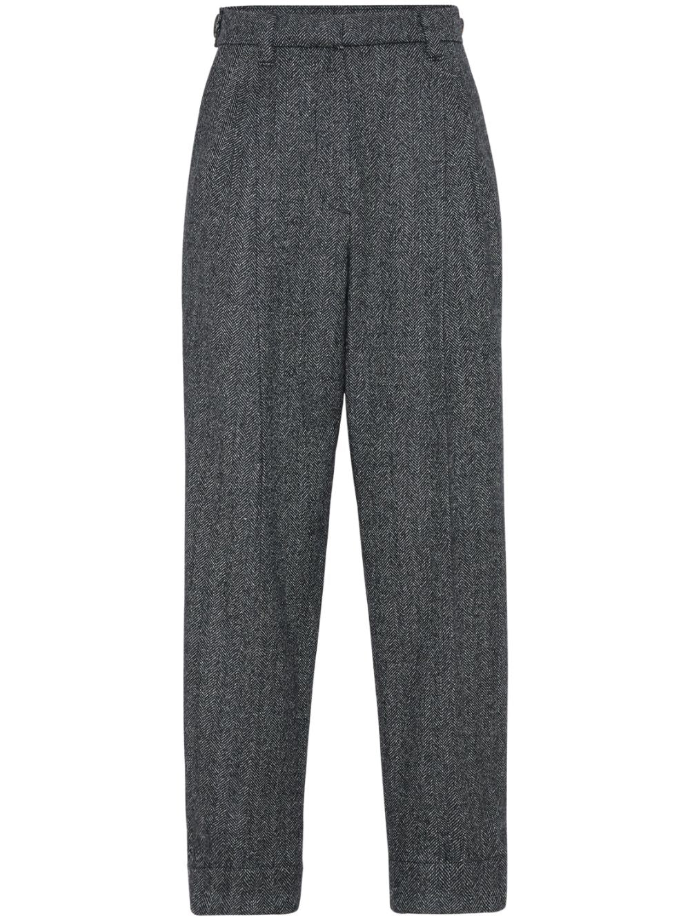 Wool baggy sartorial trousers