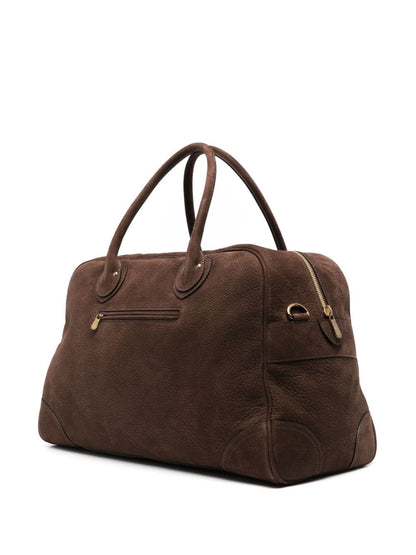 Nabuk leather weekender bag