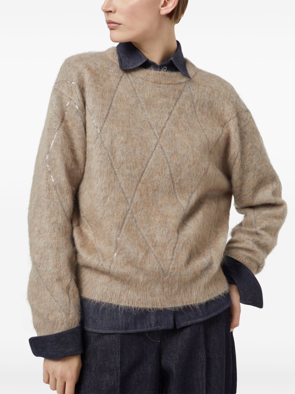 Wool crewneck sweater