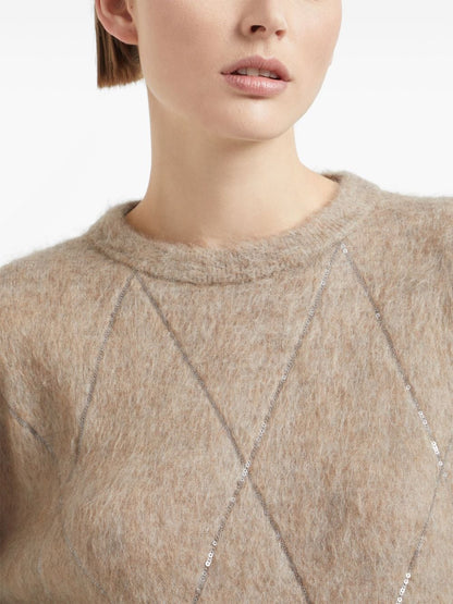 Wool crewneck sweater