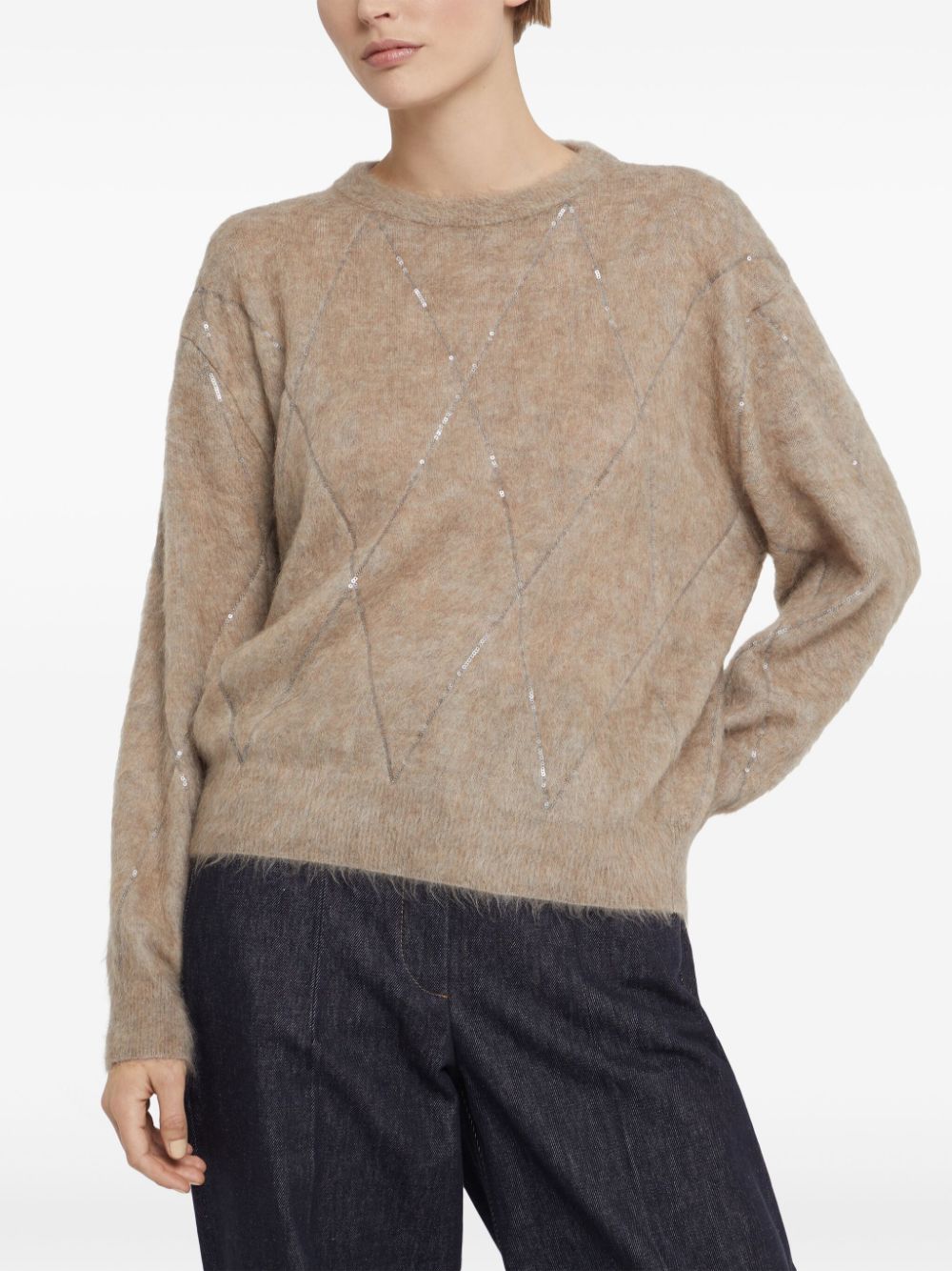 Wool crewneck sweater