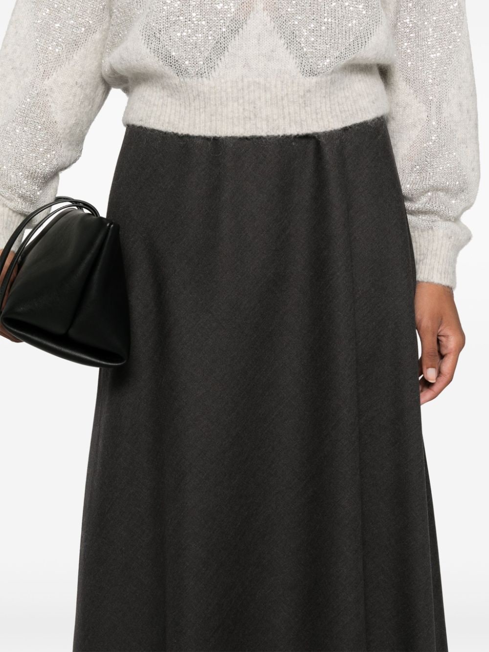 Wool flute skirt