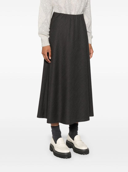 Wool flute skirt