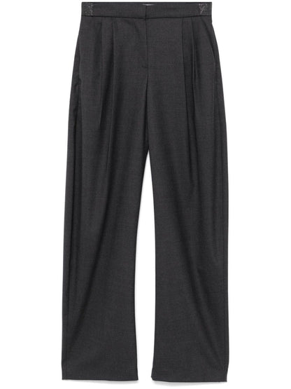 Wool wide-leg trousers