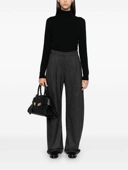 Wool wide-leg trousers