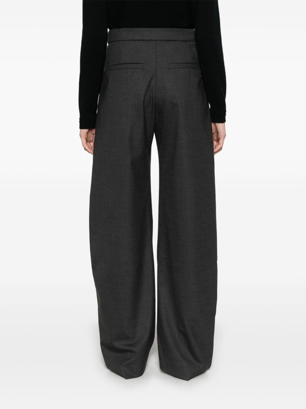 Wool wide-leg trousers