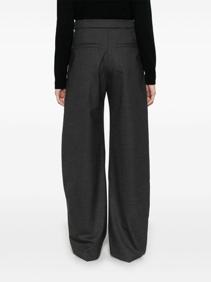 Wool wide-leg trousers