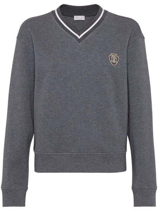 Cotton sweatshirt with logo