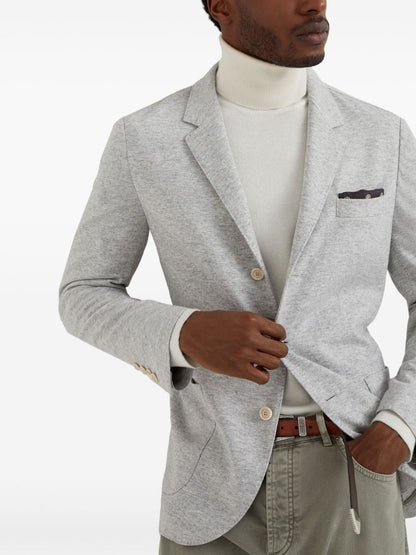 Wool single-breasted jacket