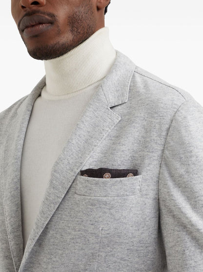 Wool single-breasted jacket