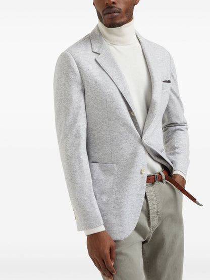 Wool single-breasted jacket