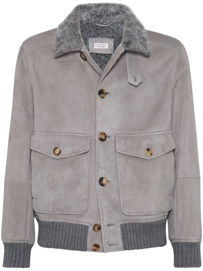 Suede shearling jacket