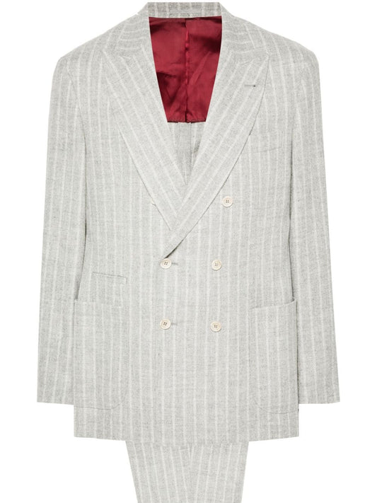 Wool pinstriped men's suit