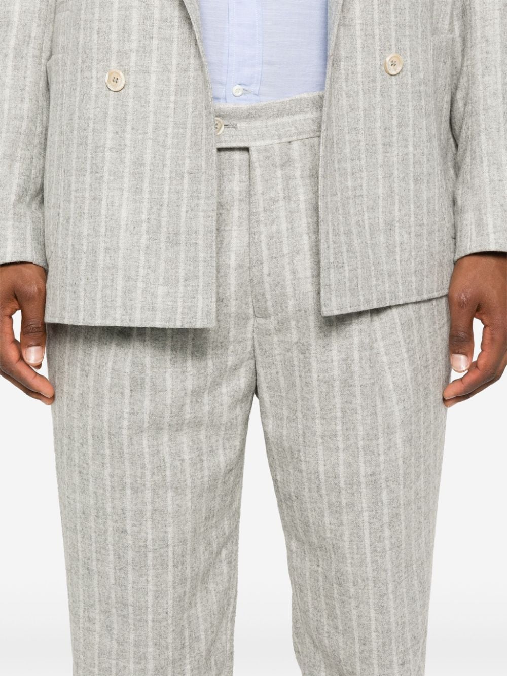 Wool pinstriped men's suit