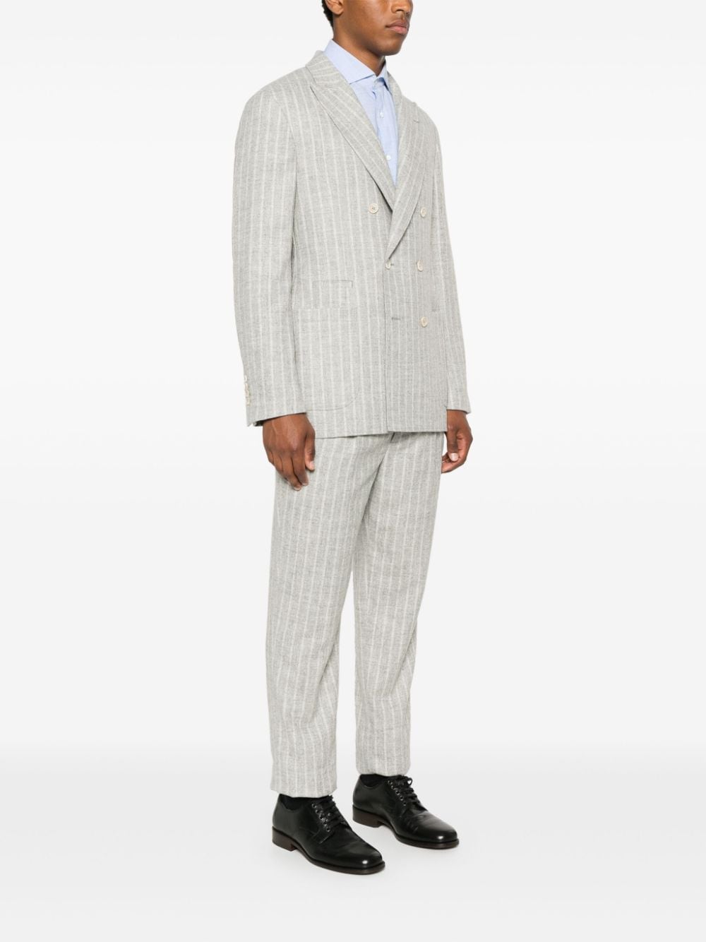 Wool pinstriped men's suit