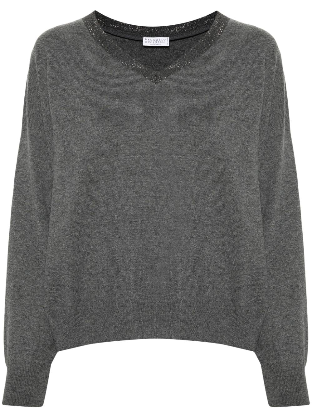 Cashmere v-necked sweater