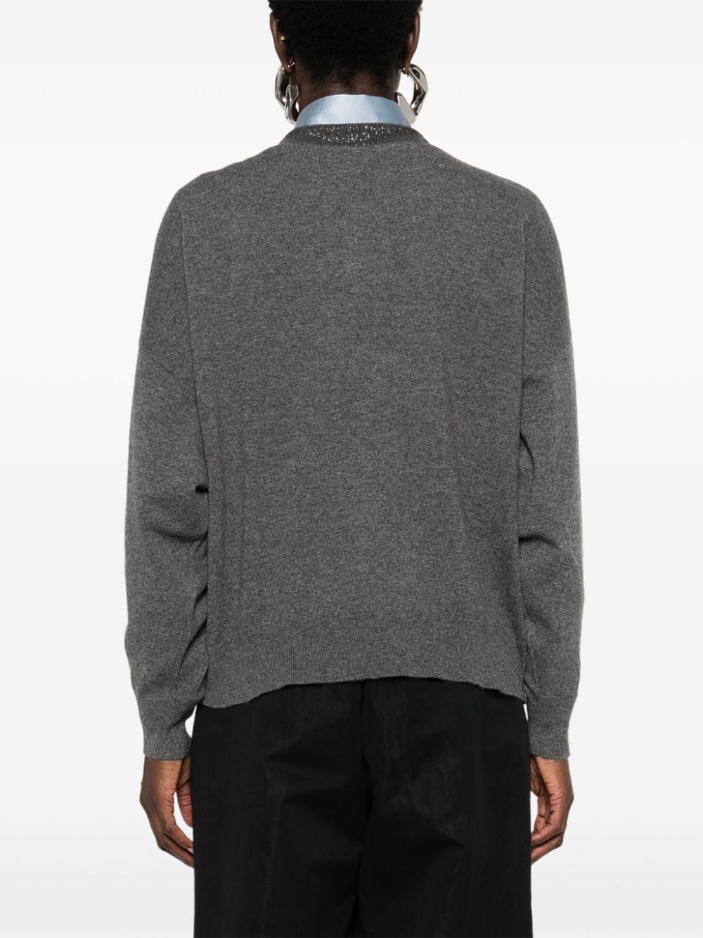 Cashmere v-necked sweater