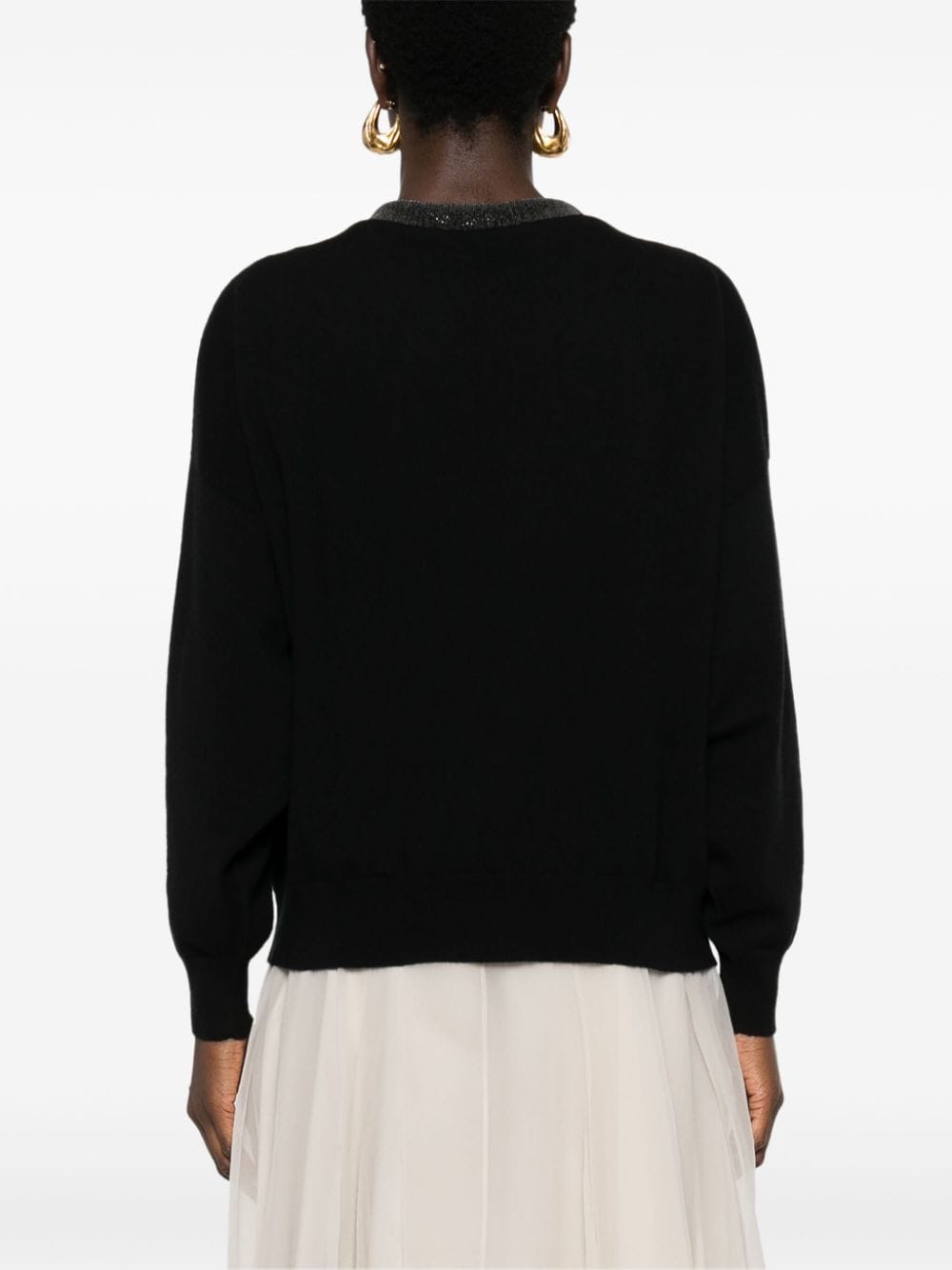 Cashmere v-necked sweater