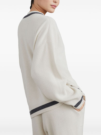 Cashmere v-necked sweater