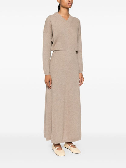 Cashmere v-necked dress