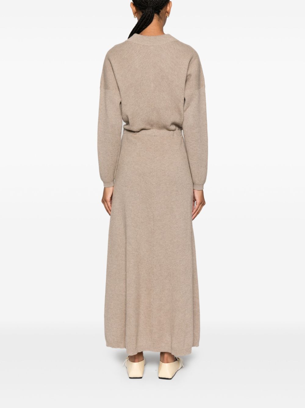 Cashmere v-necked dress