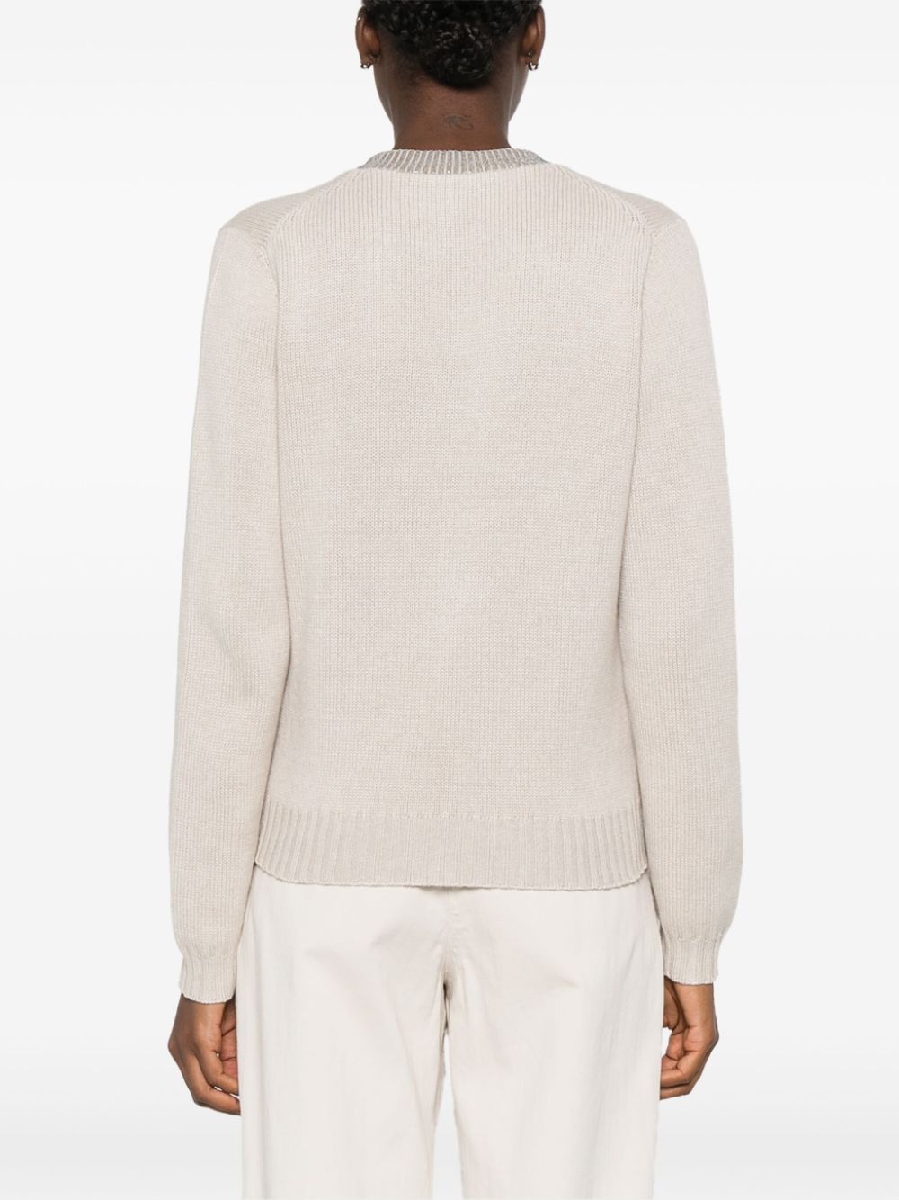 Cashmere v-necked sweater