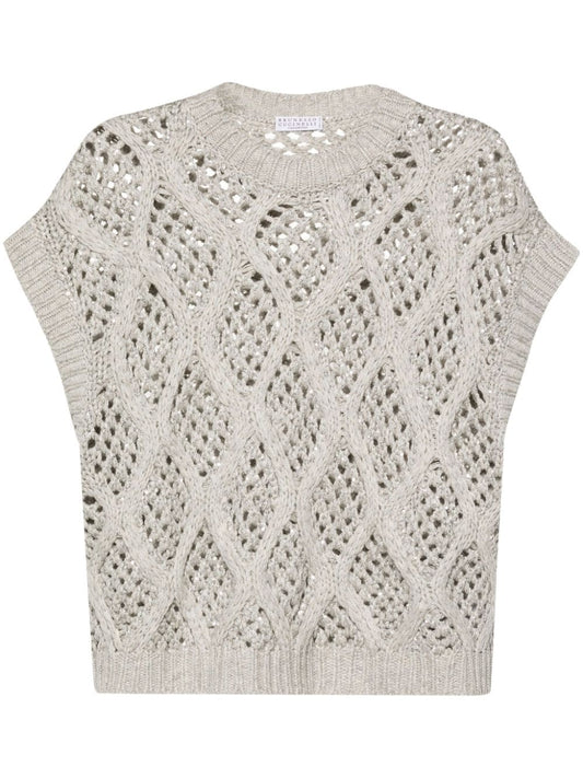 Cashmere knitted vest