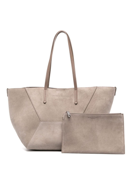 Leather shopping bag