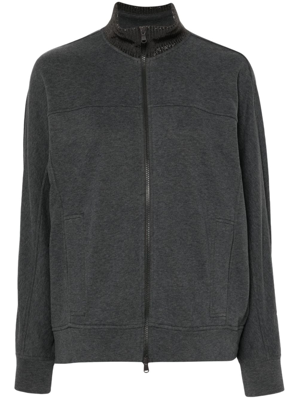 Cotton zipped sweatshirt