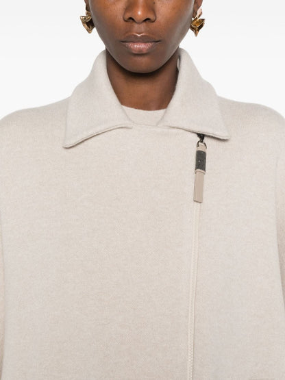 Cashmere zipped cardgian