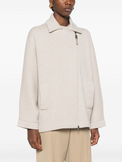 Cashmere zipped cardgian