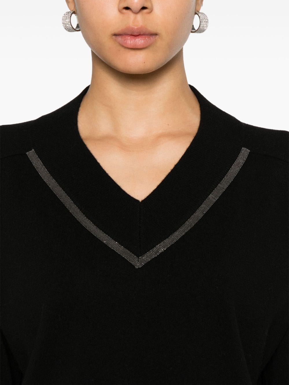 V-neck cashmere sweater