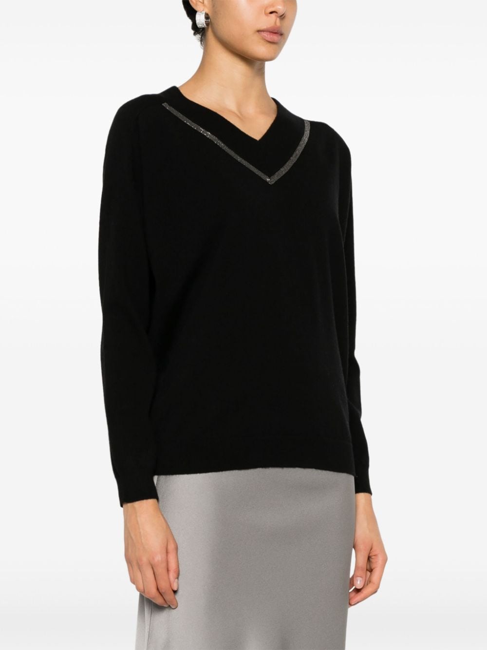 V-neck cashmere sweater